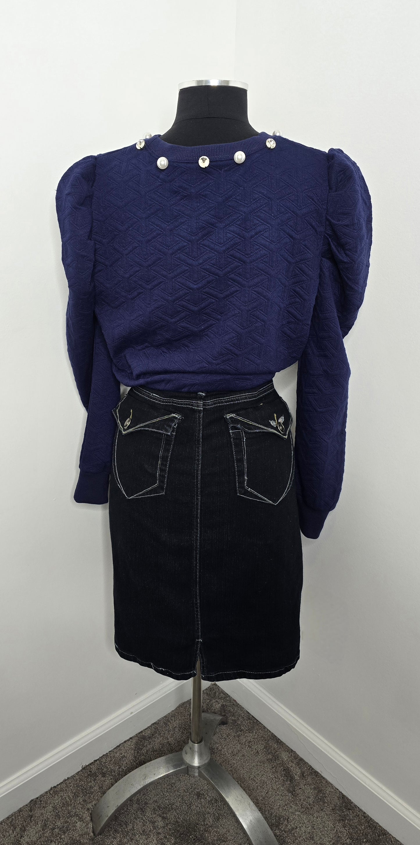 No Fuze Jeans Denim Skirt Sz 16