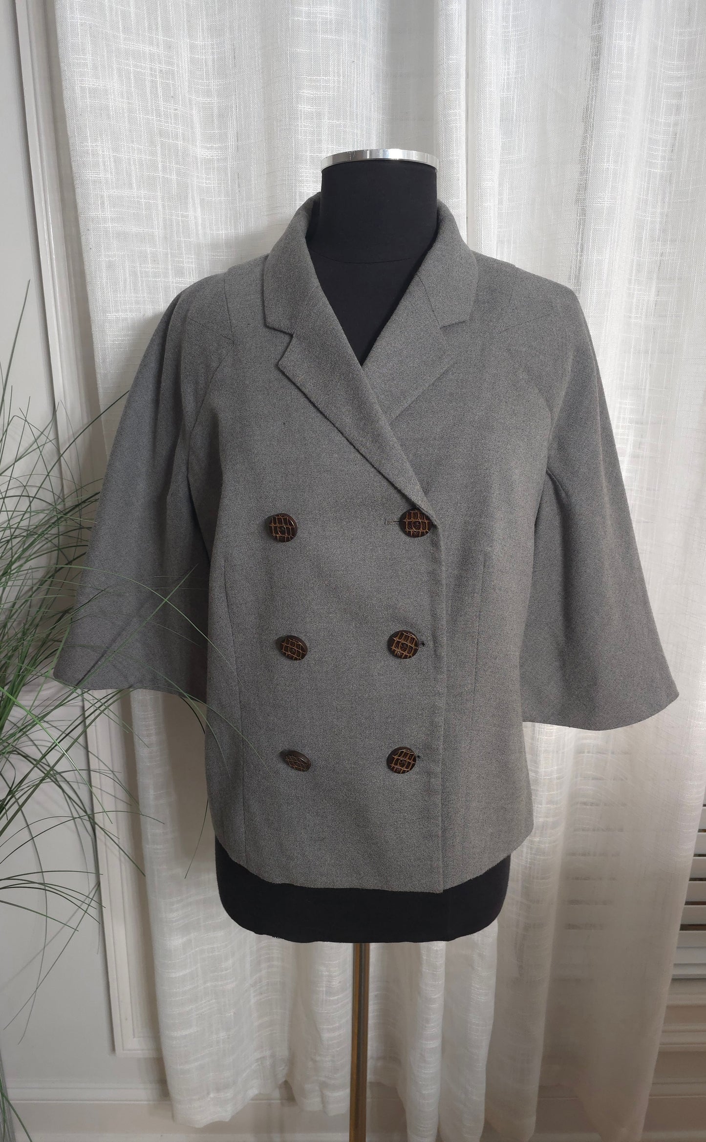 Worthington Grey Cape Peacoat Sz XL