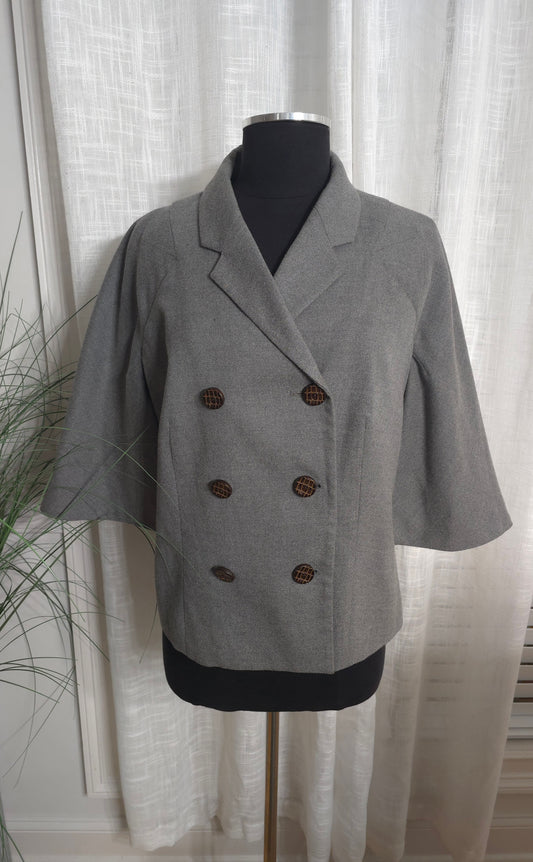 Worthington Grey Cape Peacoat Sz XL