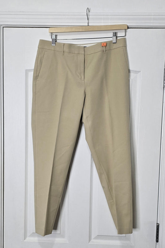 Ann Taylor Khaki Curvy Fit Ankle Pant Sz 8