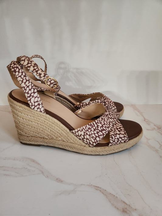 Ann Taylor Espadrille Wedge Sandal Sz 9M