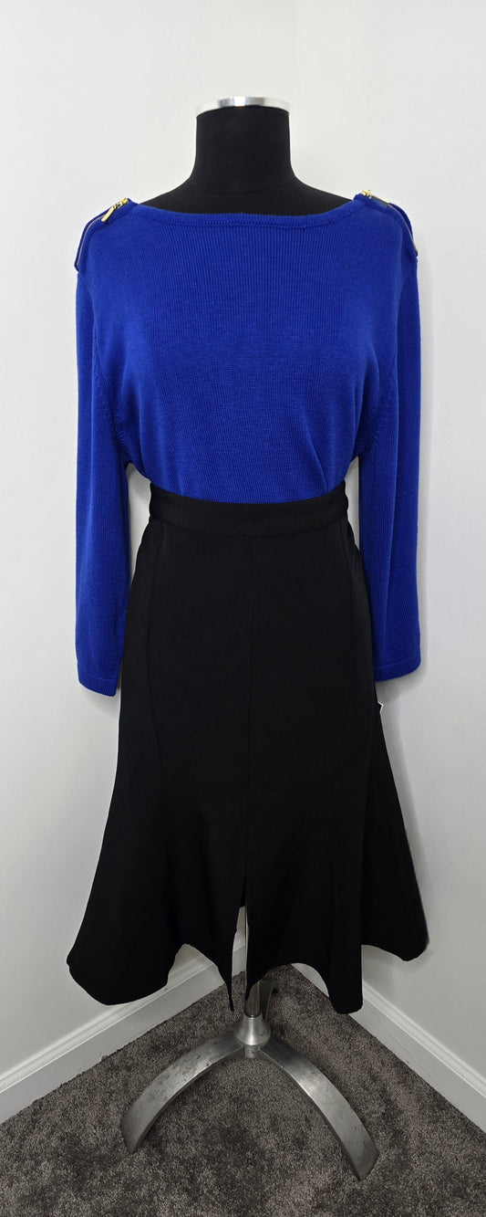 The Drop Flaired Hi-Lo Black Skirt Sz 3X