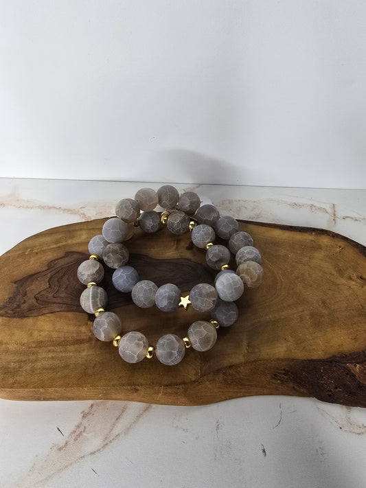 Agate Crystal Beaded Bracelet Set