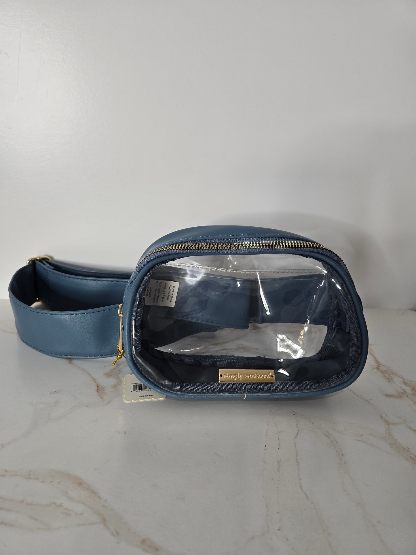 Simply Southern Blue Clear Fanny Pack
