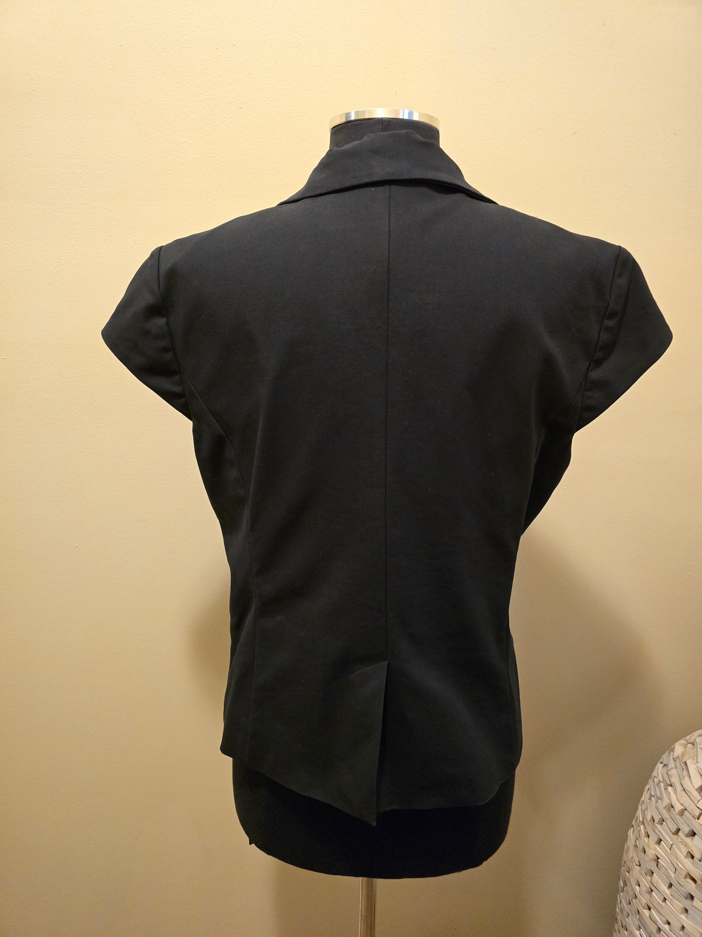 Black Capped Sleeve Blazer Sz XL