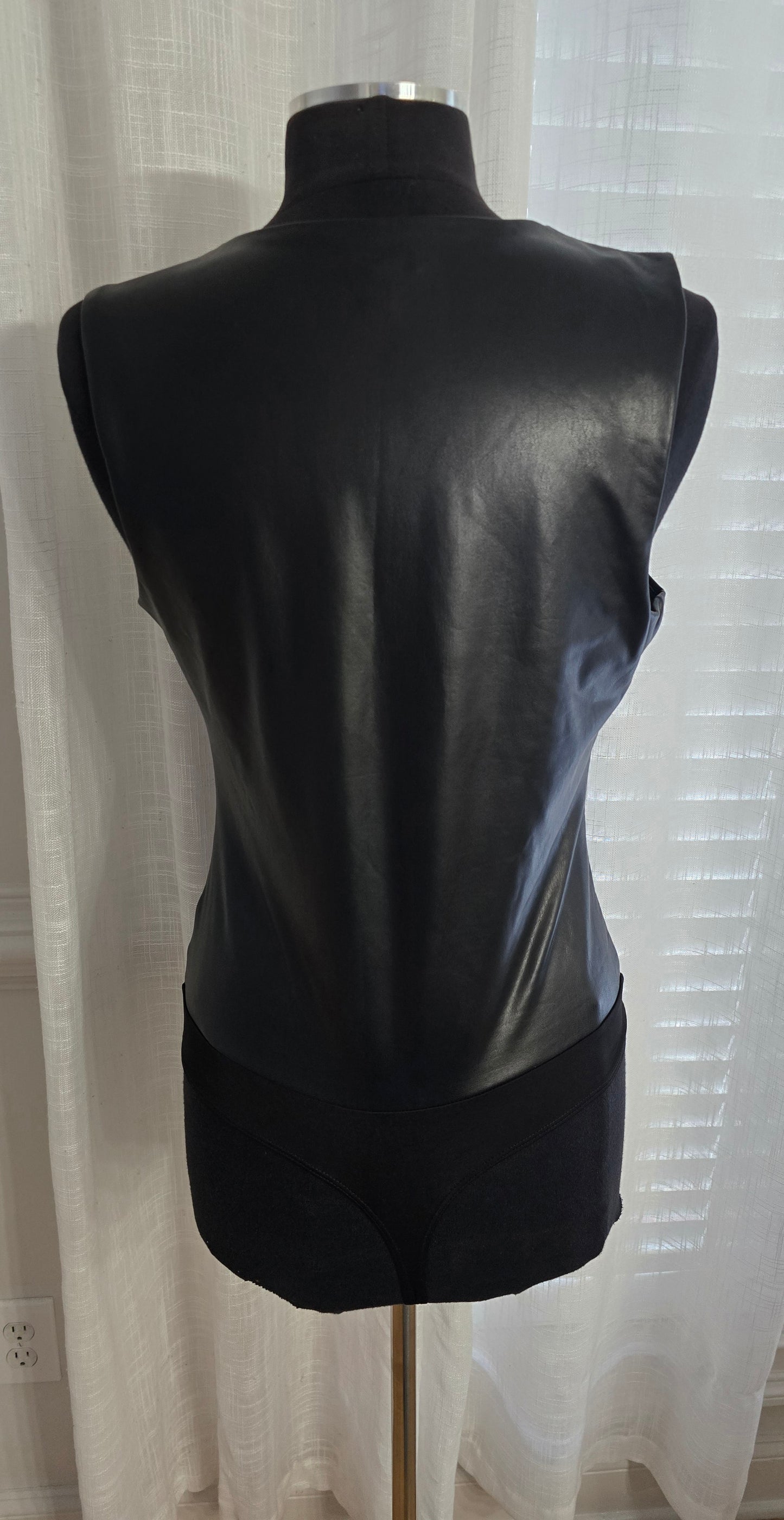 Express Faux Leather Body Suit & Leggings Sz L