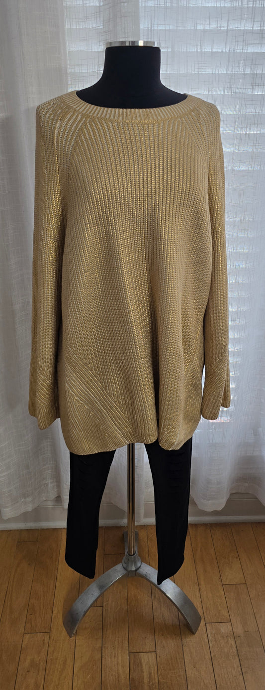 Express Gold Oversized Sweater Sz L