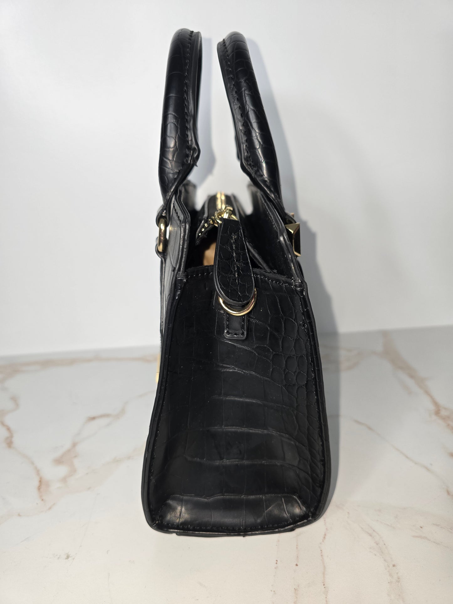 Aldo Black Faux Skin Mini Handbag