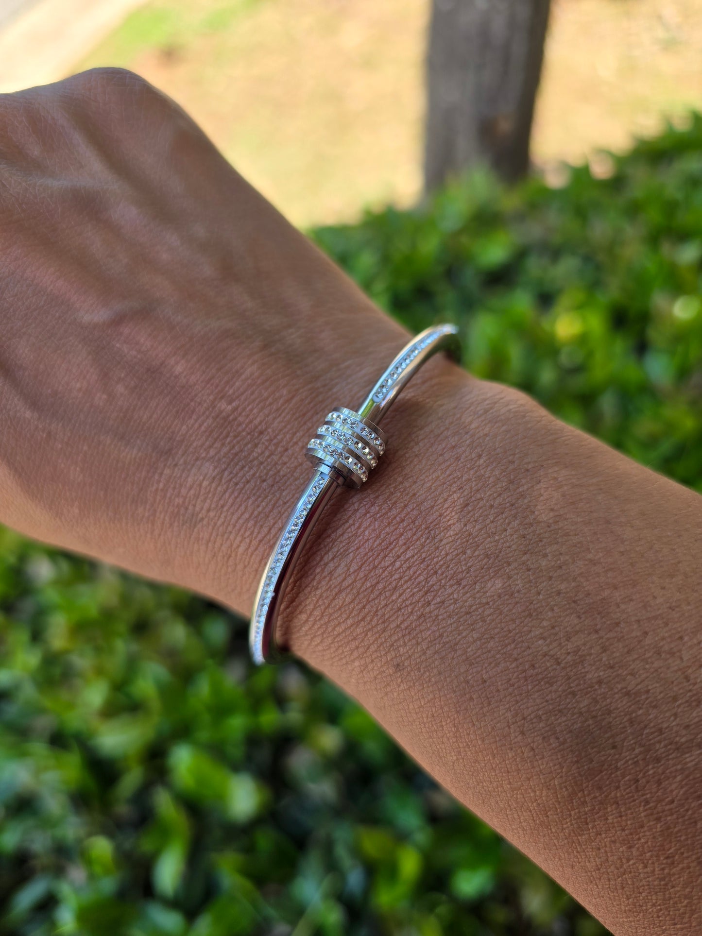 Silver Bling Bangle