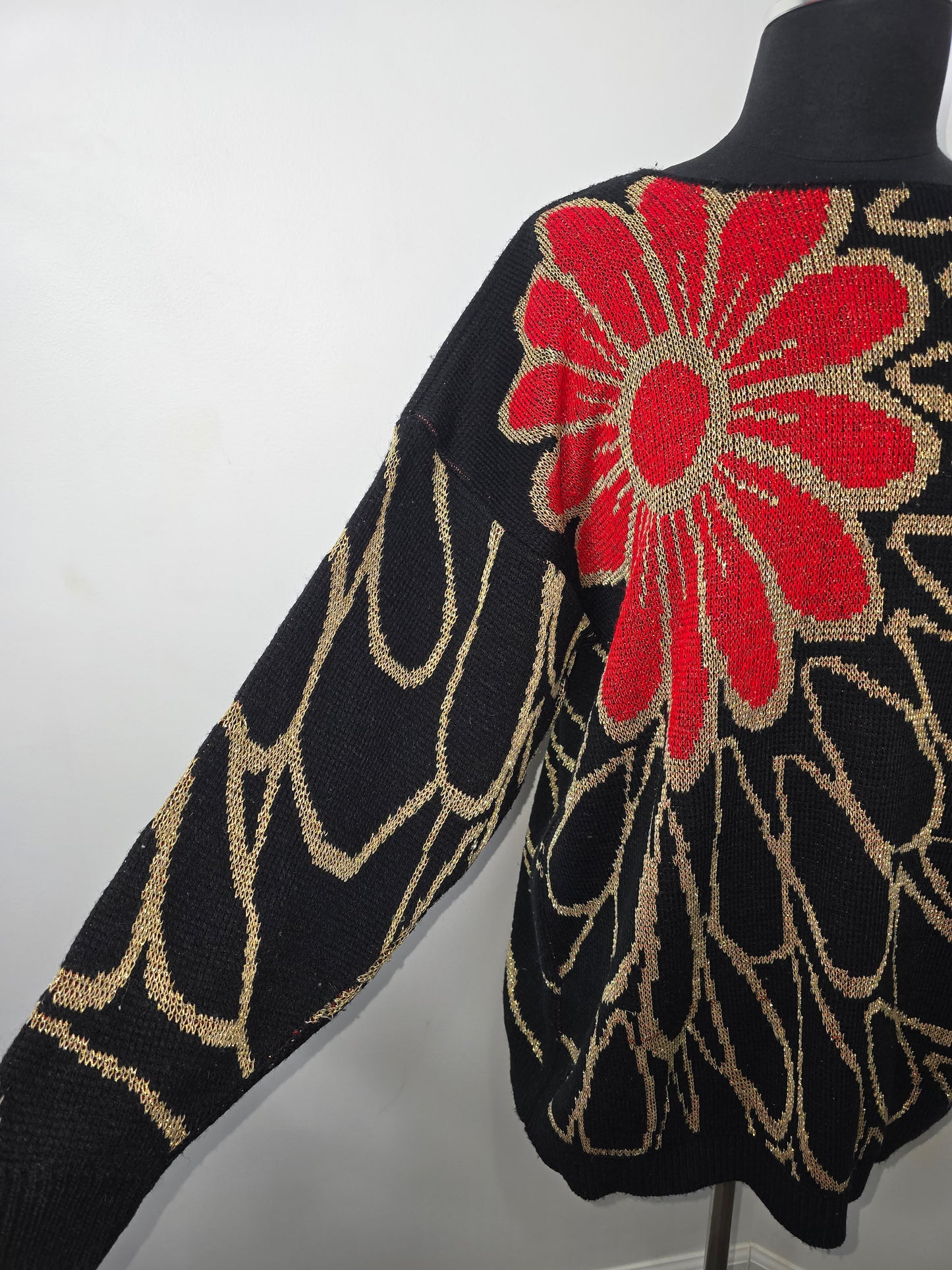 Vintage Flower Sweater Sz XL