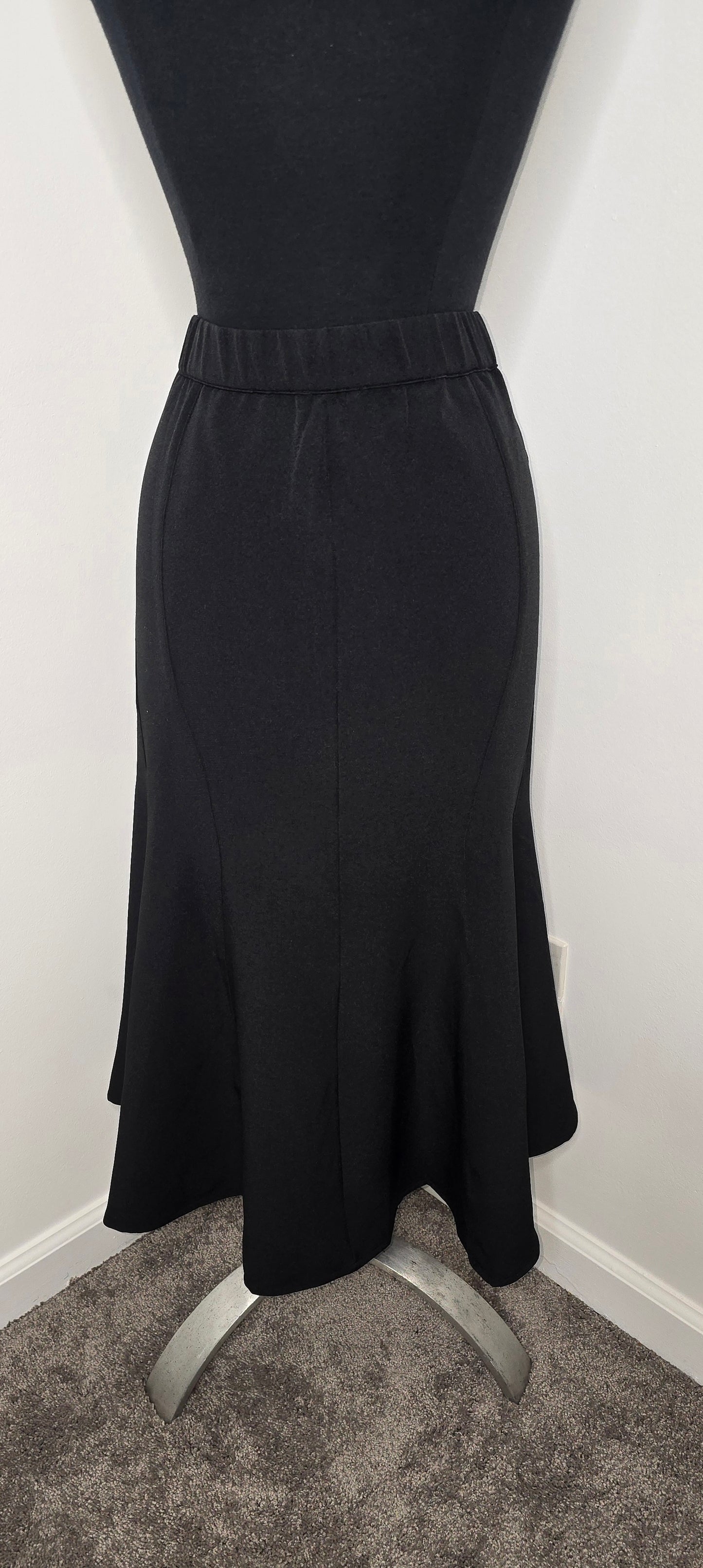 The Drop Flaired Hi-Lo Black Skirt Sz 3X