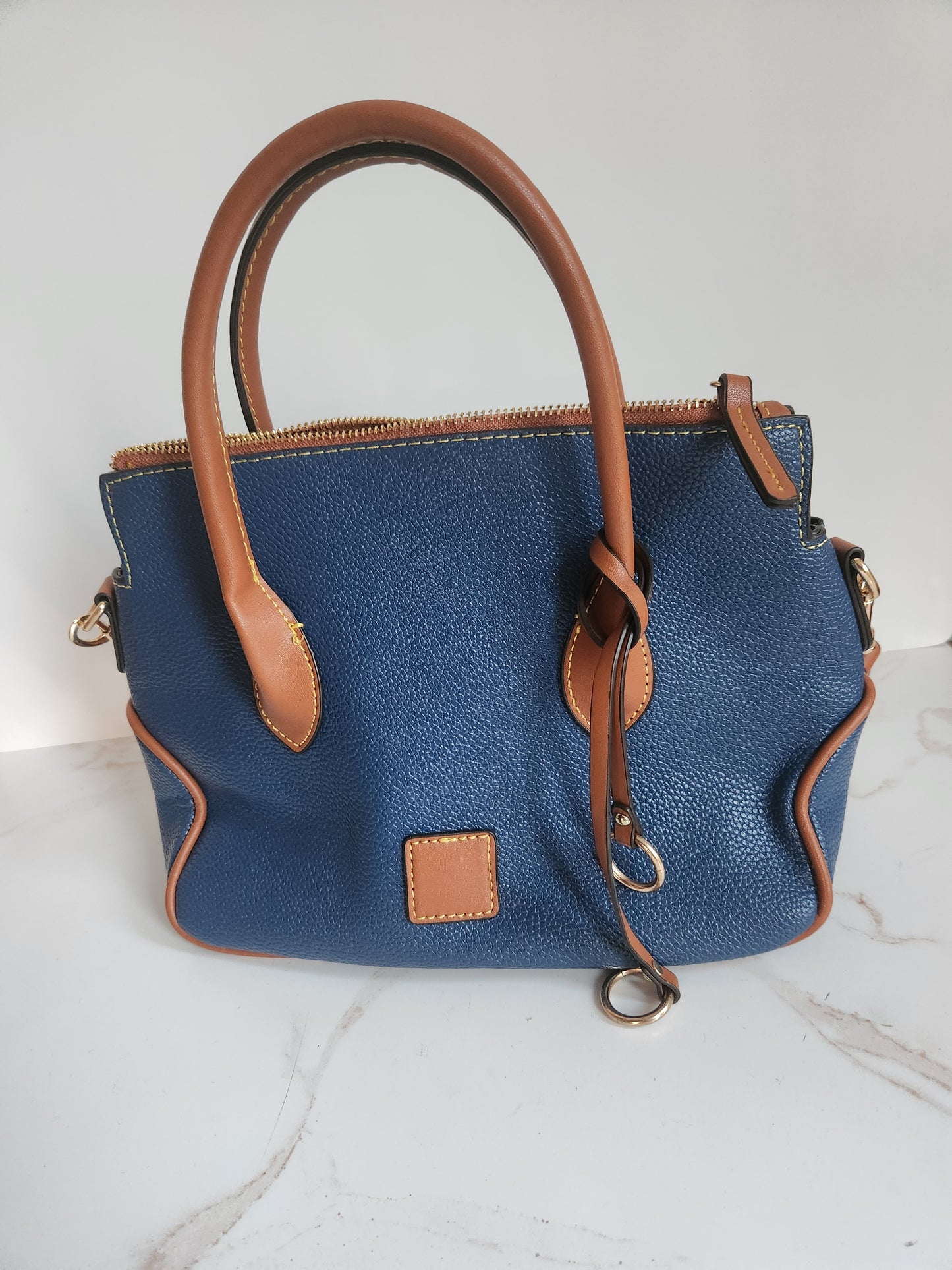 Blue & Brown Handbag