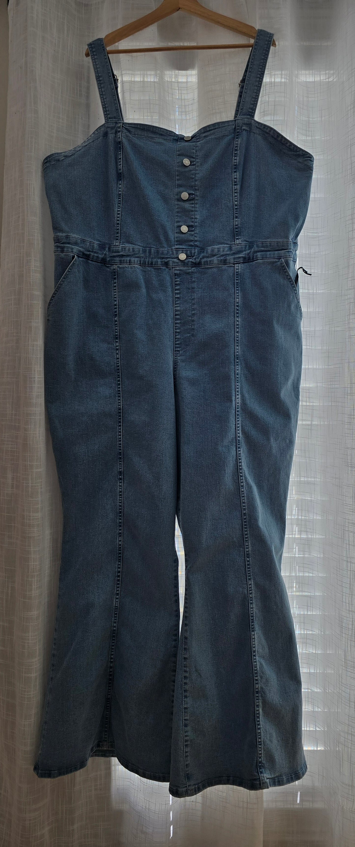 Ava & Viv Flare Denim Overall Sz 26