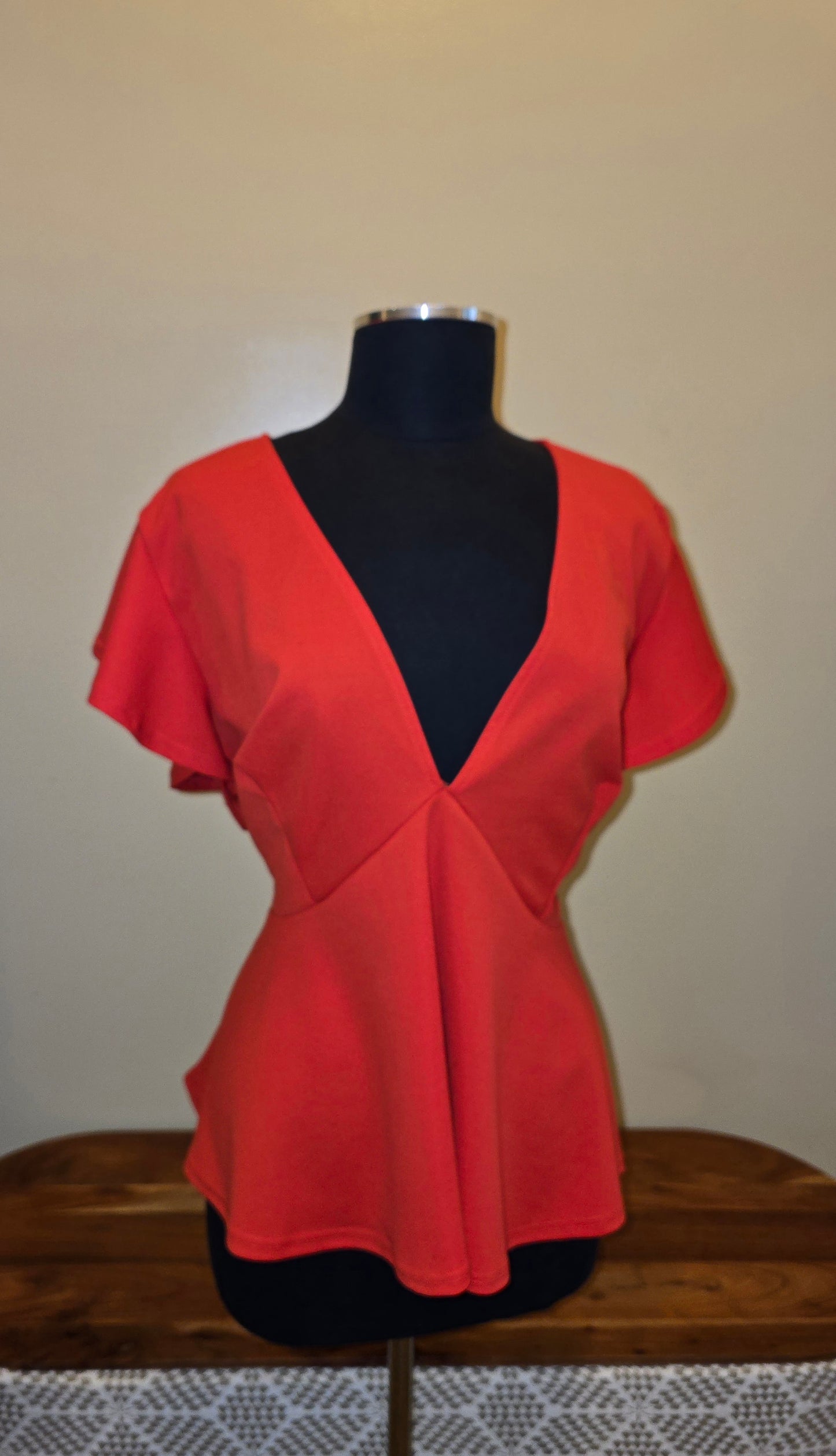 Fashion To Figure Peplum Blouse Sz 3X