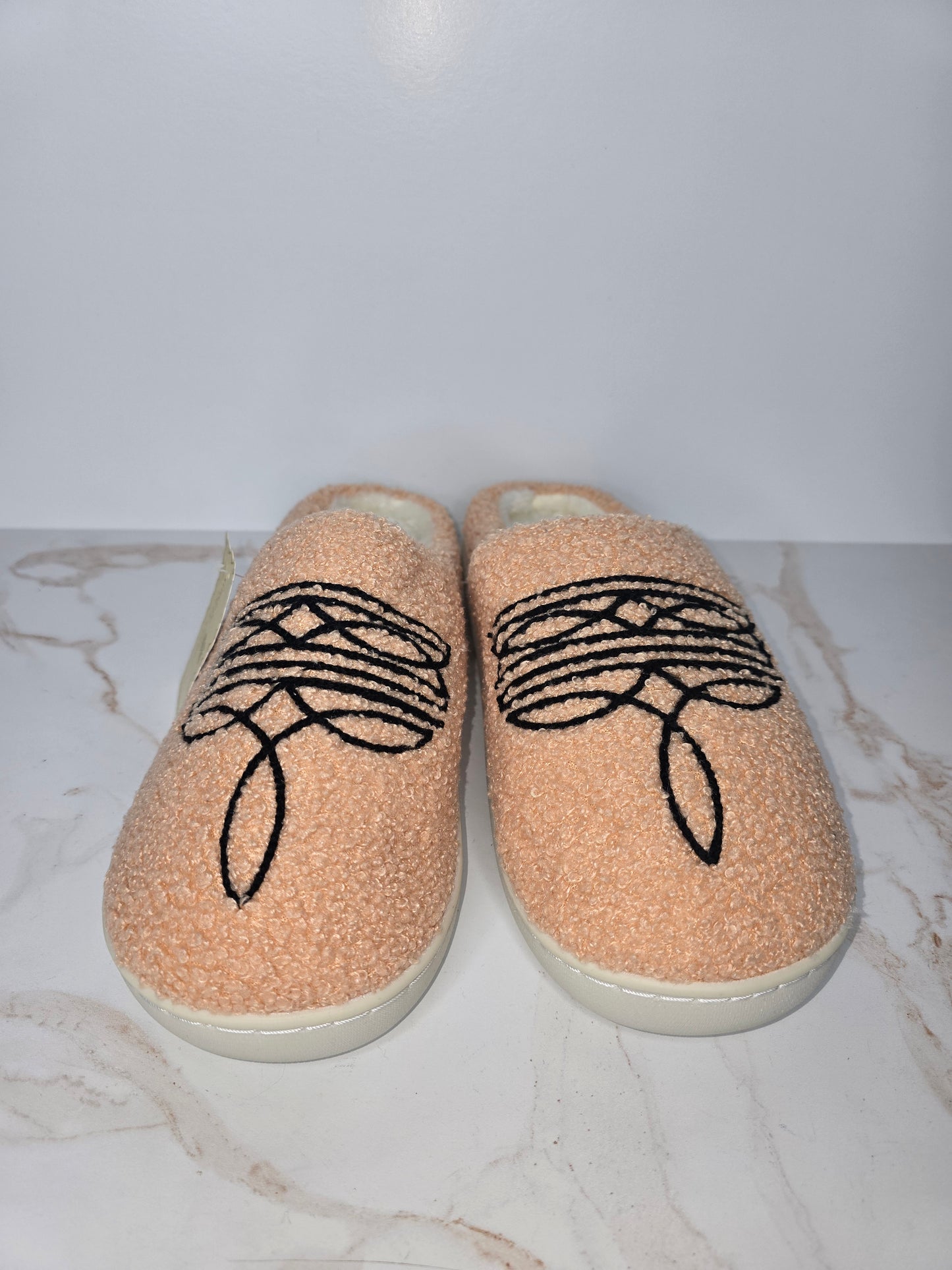 Simply Southern Comfy Peach Slippers Sz M/L