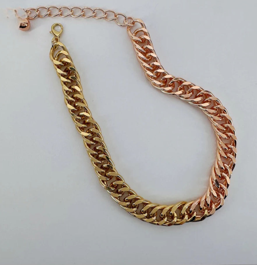 Gold & Rose Gold Two Tone Necklace