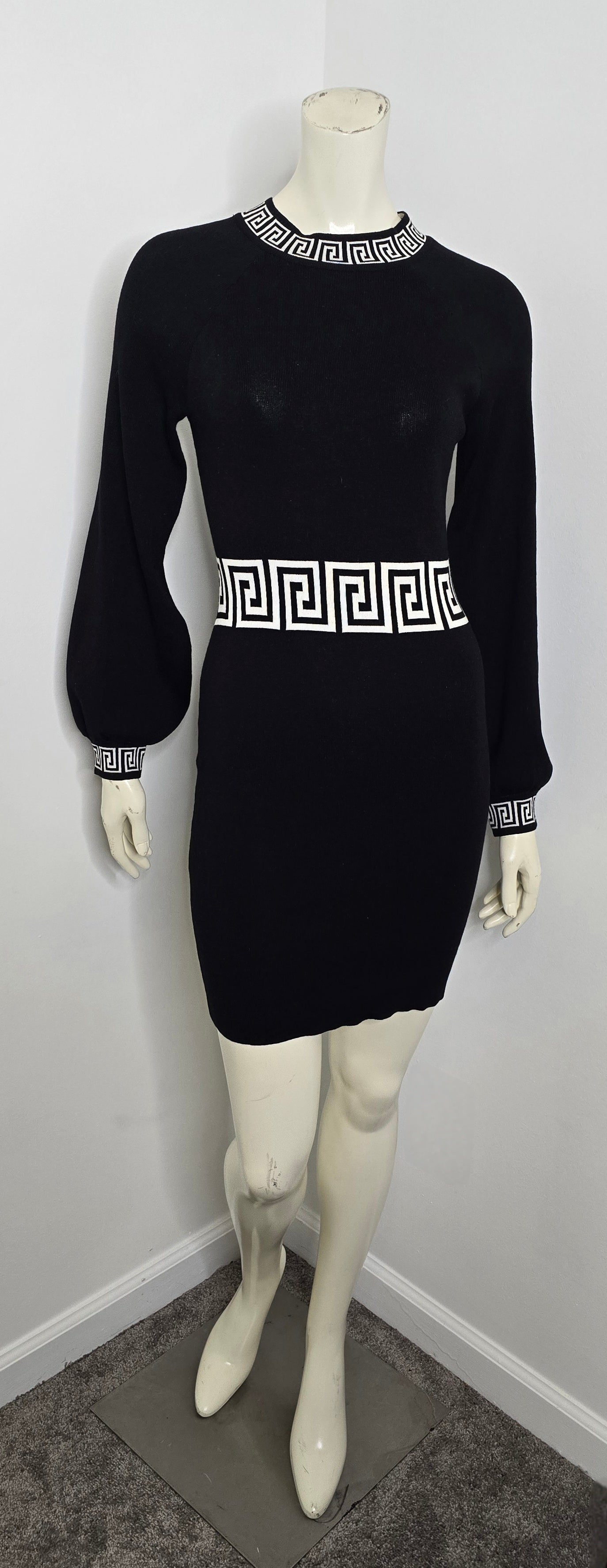 Fashion Nova Fitted Black Dress Sz XL (best fit M/L)