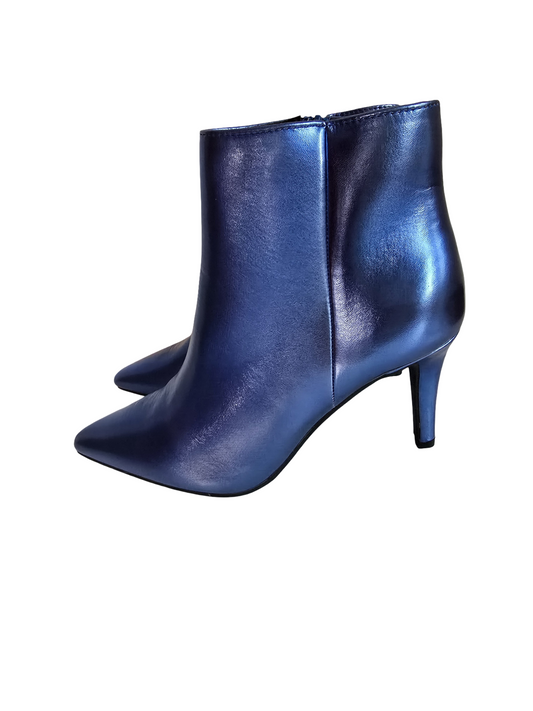 Rouge Blue Pointy Toe Ankle Boot Sz 8