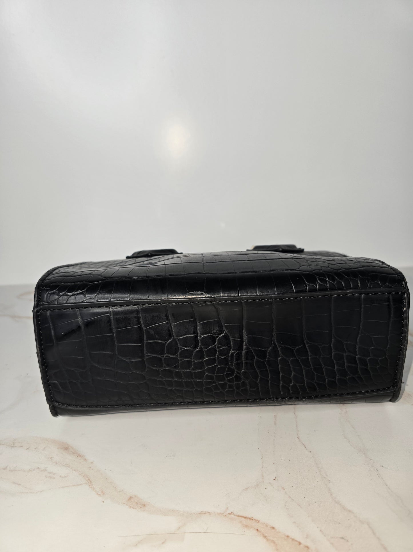 Aldo Black Faux Skin Mini Handbag