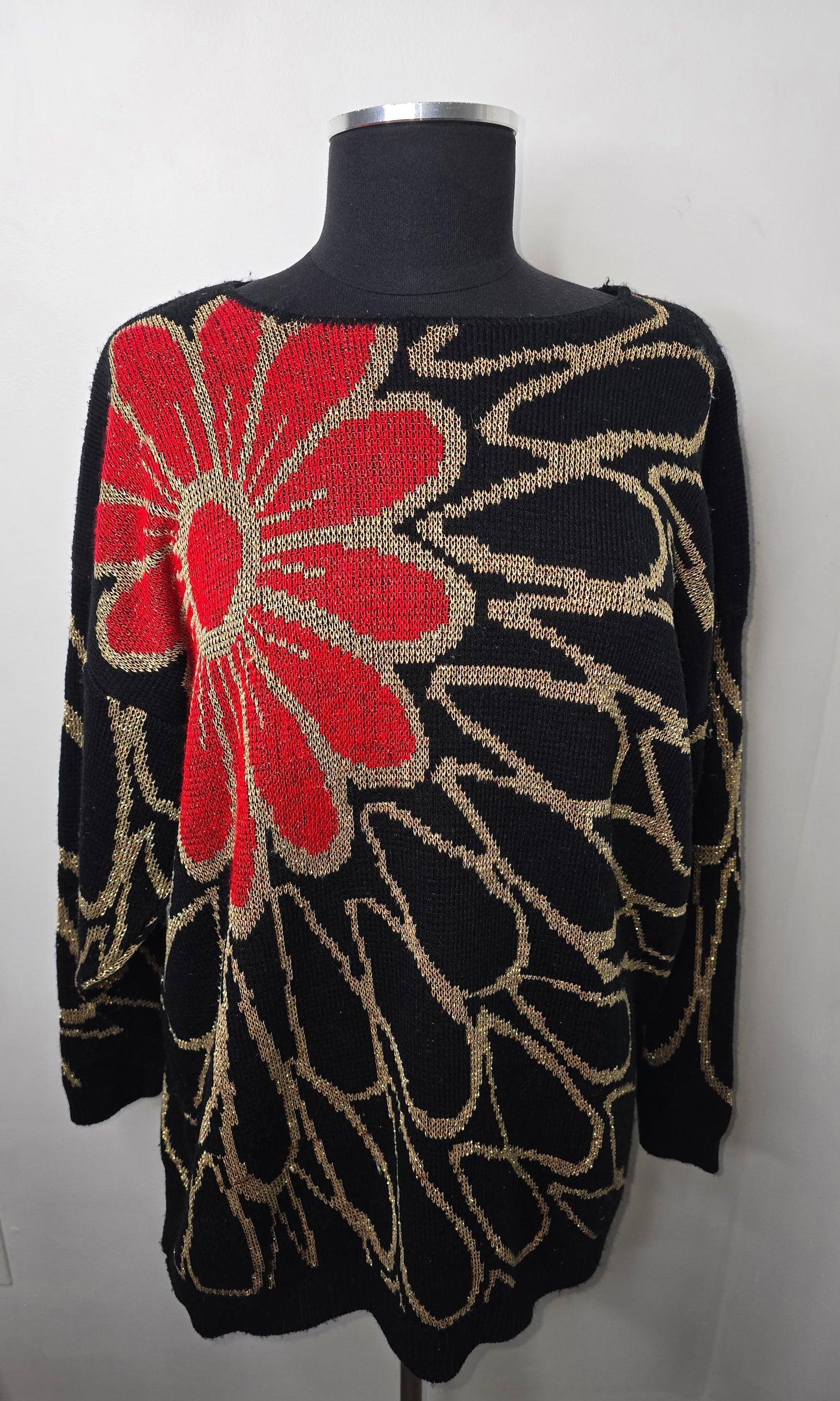 Vintage Flower Sweater Sz XL