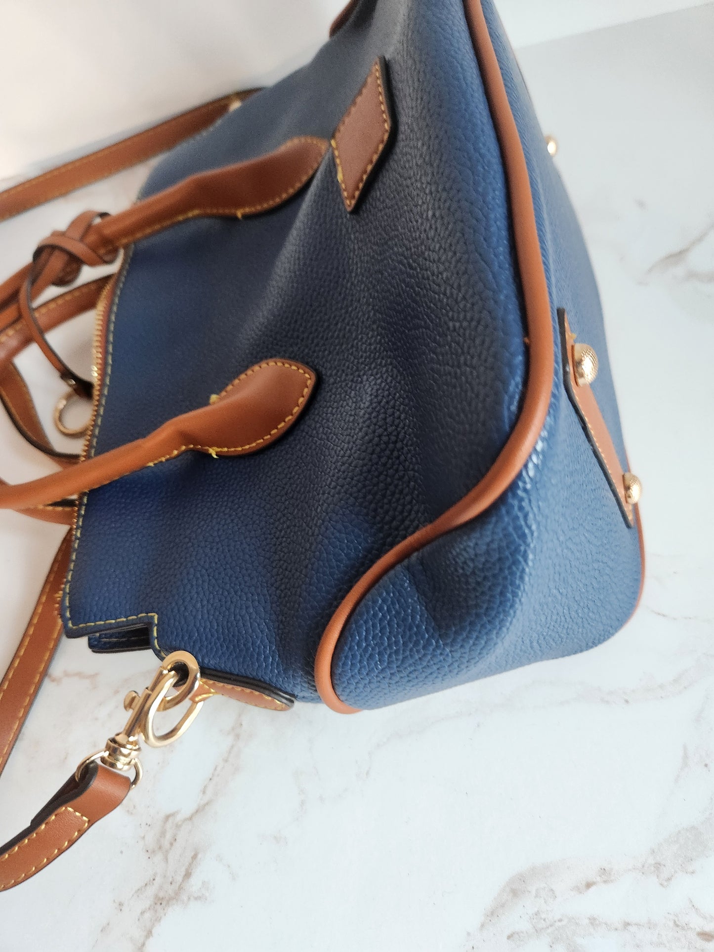 Blue & Brown Handbag