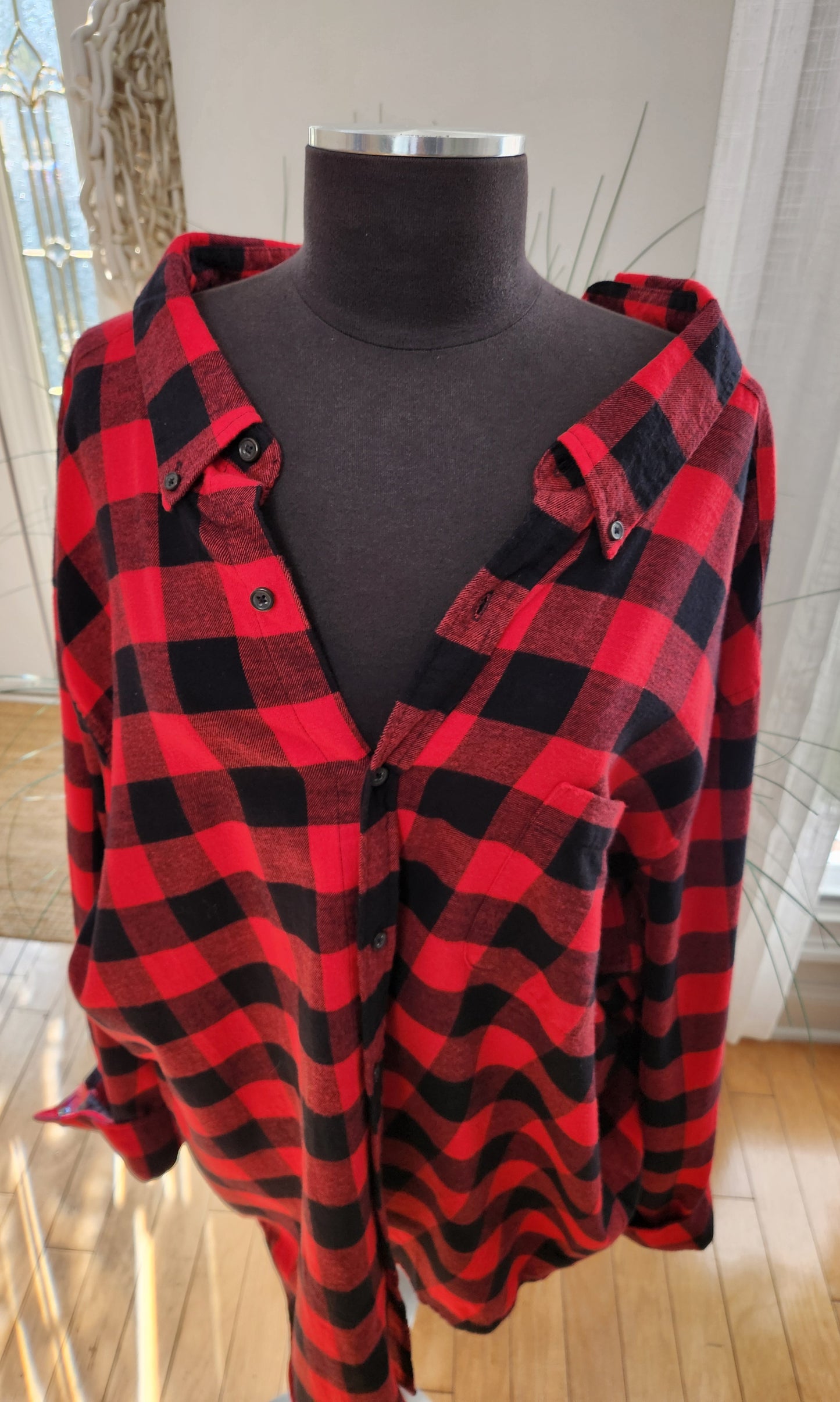 St. John's Bay Plaid Flannel Shirt Sz 2XL