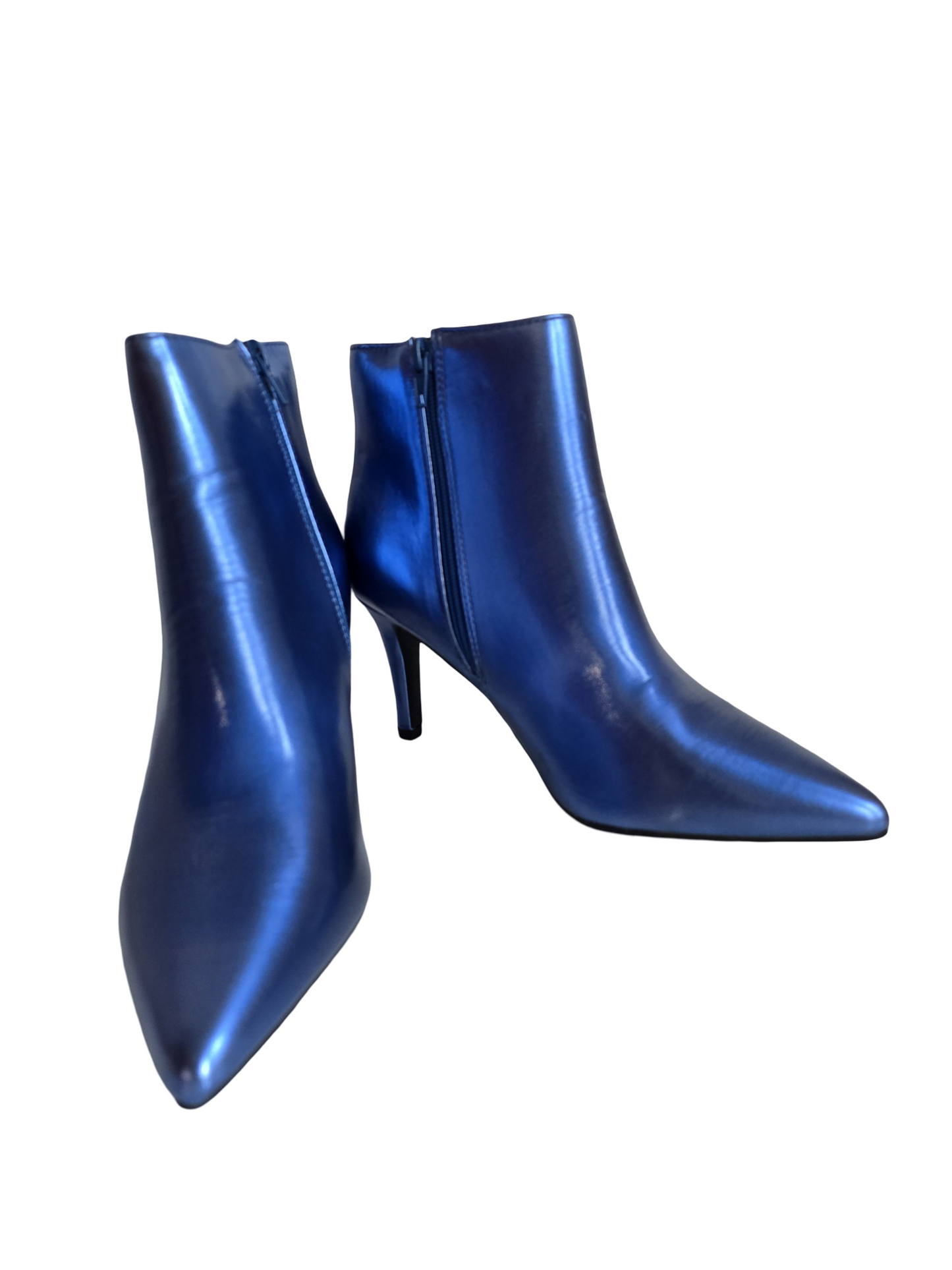 Rouge Blue Pointy Toe Ankle Boot Sz 8