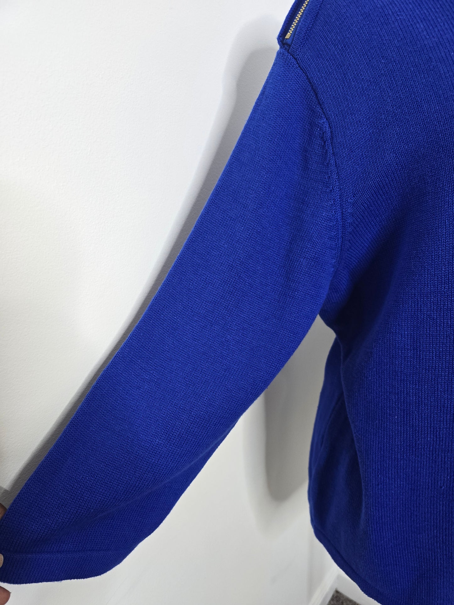 Karen Scott Blue Zip Sweater Sz XXL