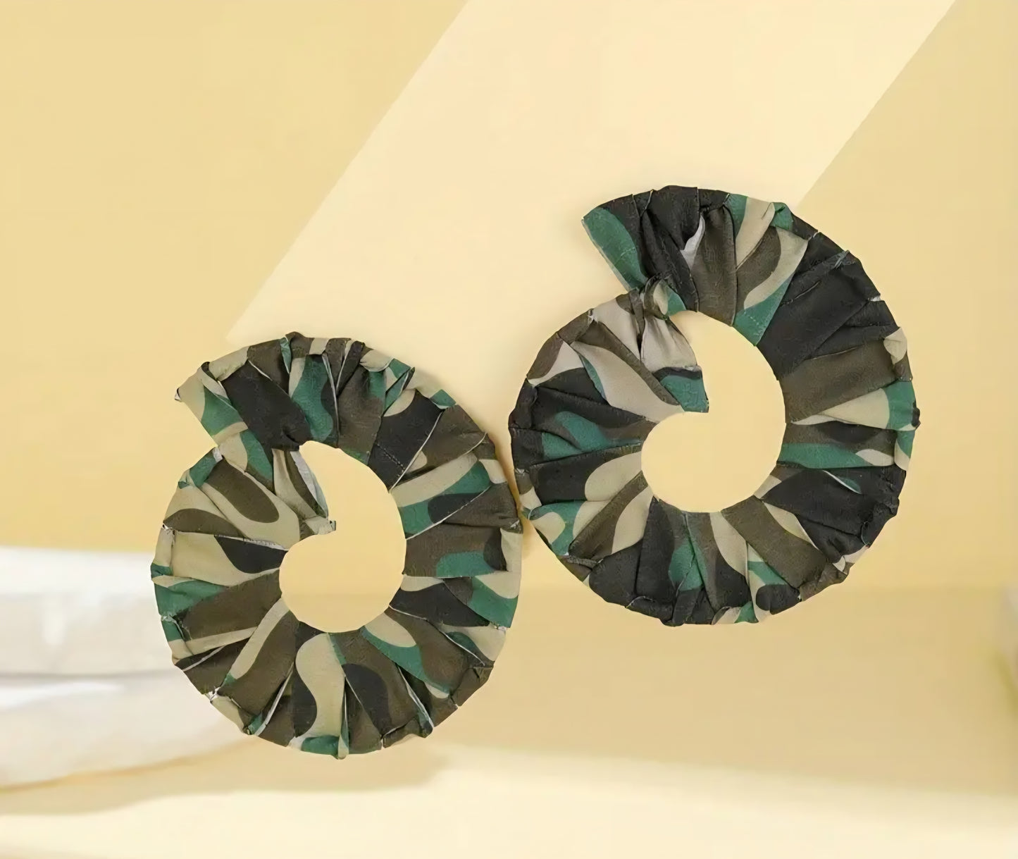 Camo Swirl Hoop Earrings
