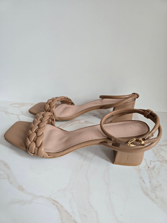 Braided Nude Sandal Sz 9