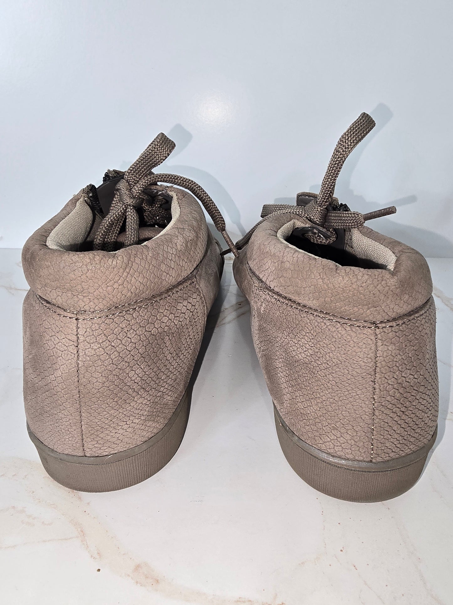 Naturalizer Womens Size 11 M Motley Suede Leather Casual Boot Sneakers Taupe