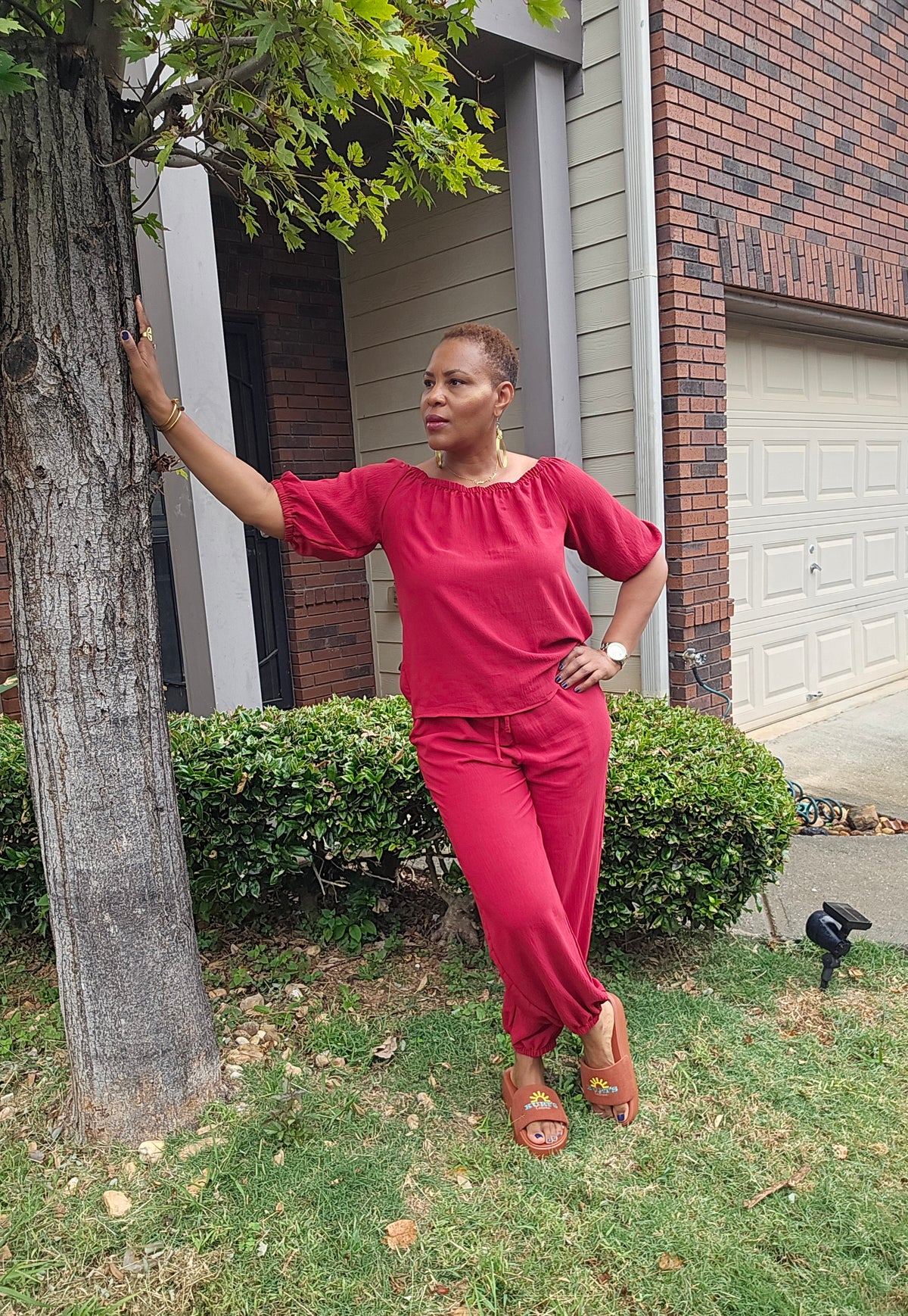 Cranberry Crush Two-Piece Jogger Set