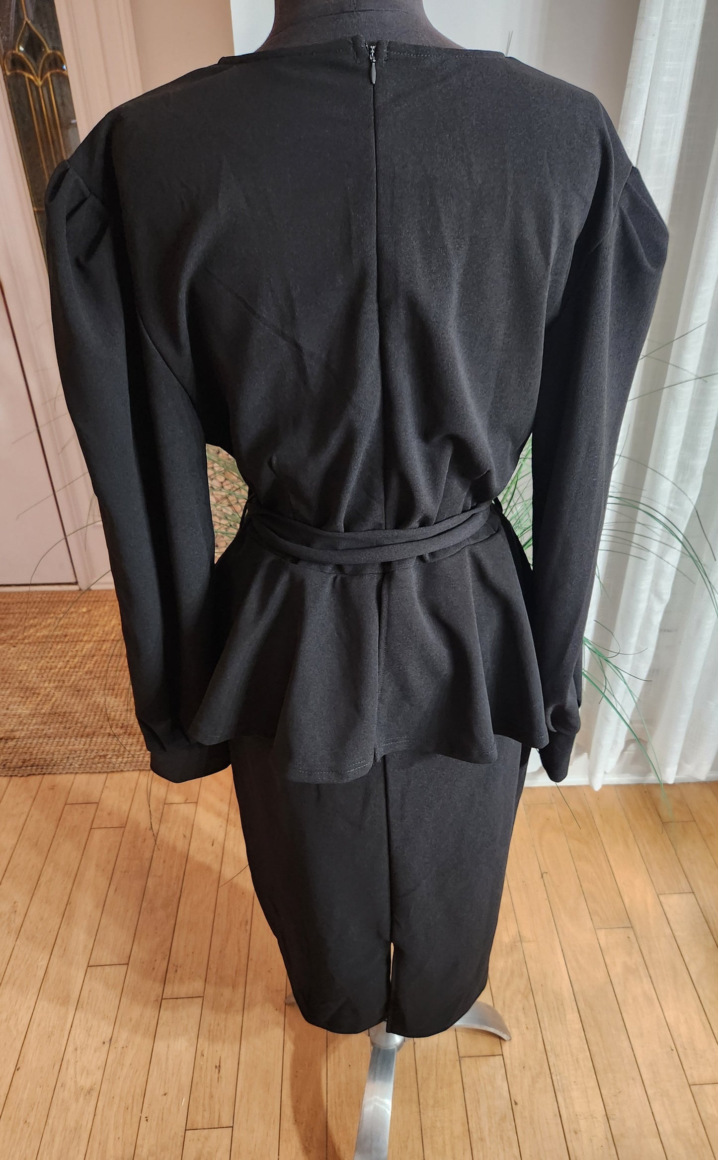 Peplum Dress Black Sz XXL