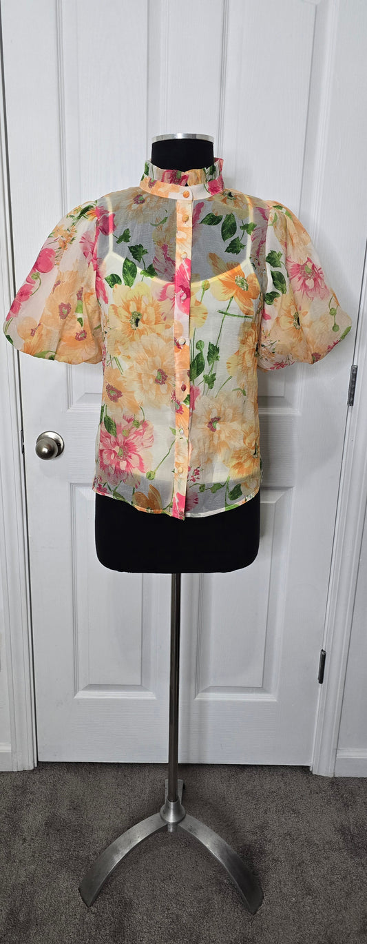 Fiona Puff-Sleeve Blouse