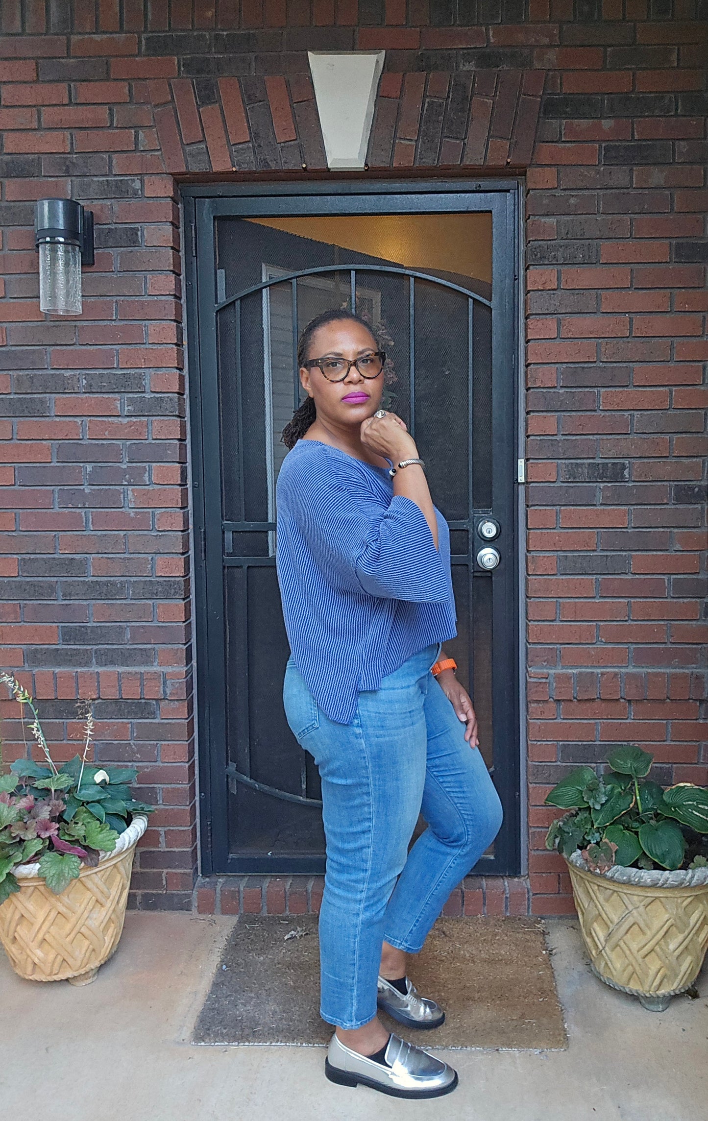 Simply Southern Ribbed Hi-Lo Top Cream