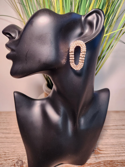 Oval Bling Earrings