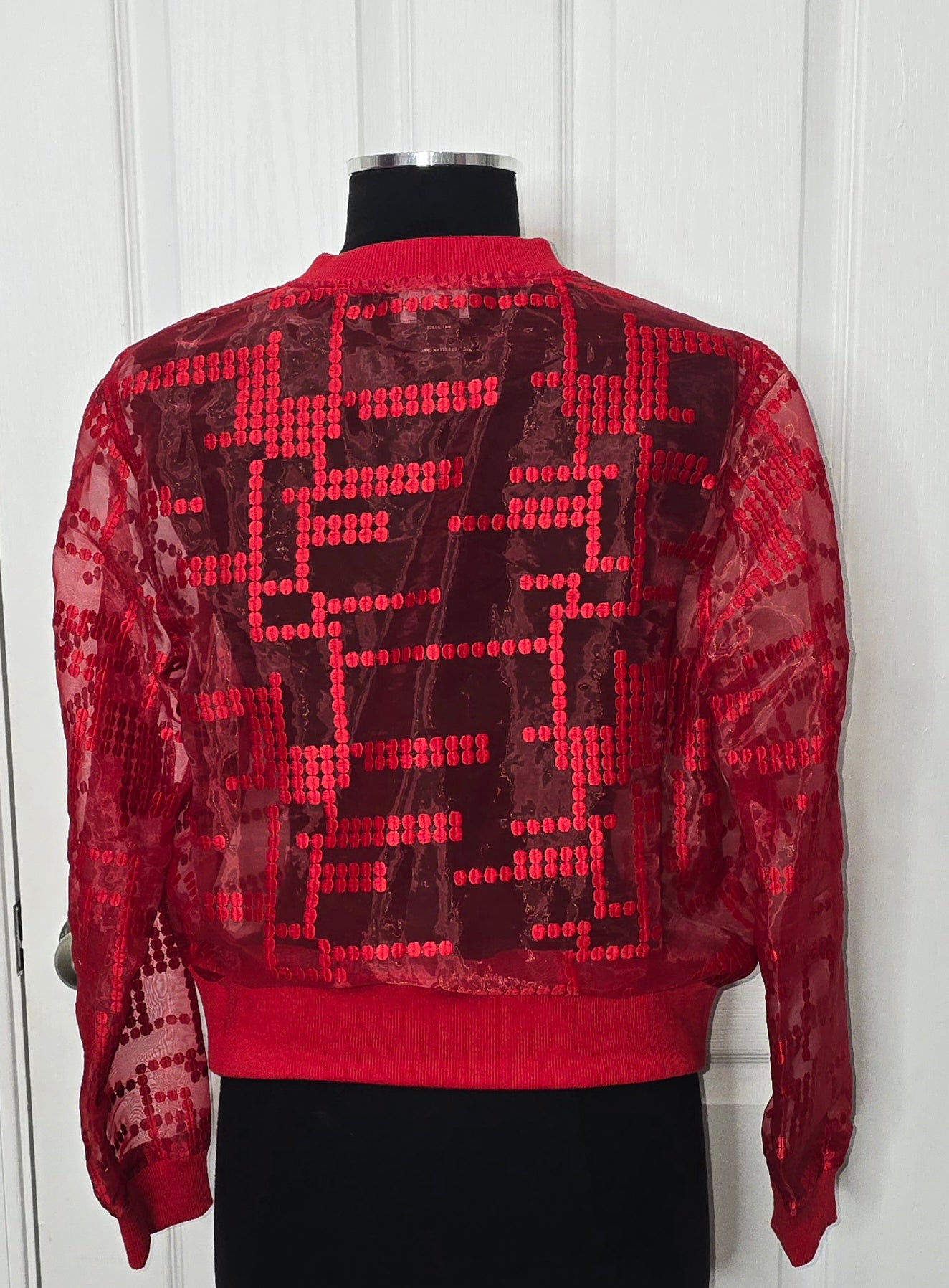 Ashro Red Sheer Jacket Sz L