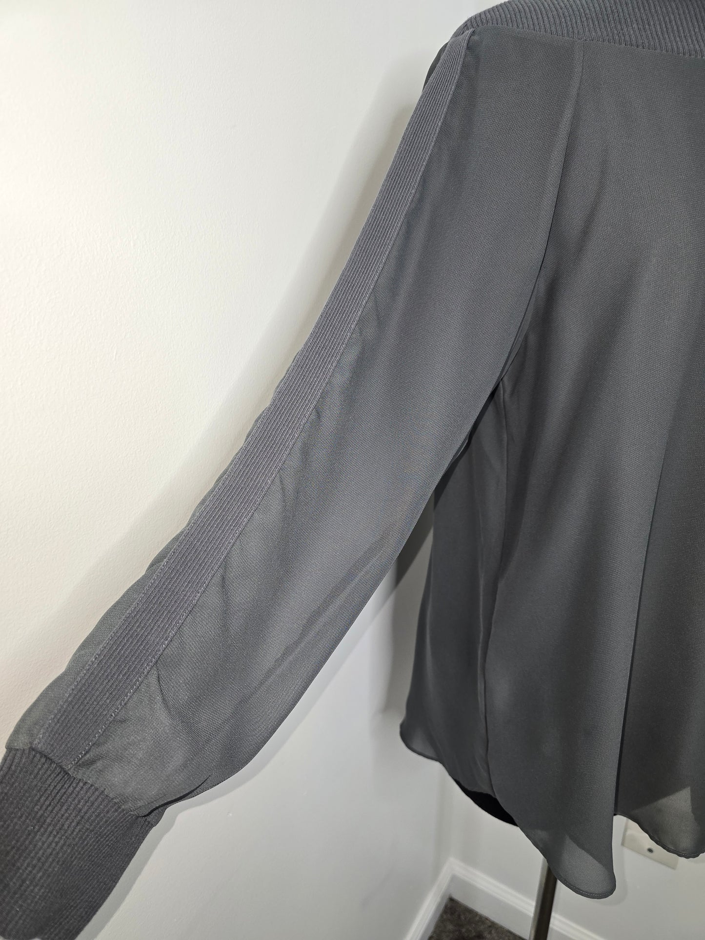 Soft Surroundings Grey Boat neck Blouse Sz M