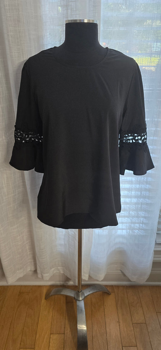 Meaneor Black Blouse Sz M