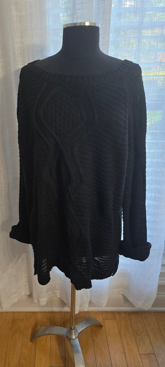 NY Collection Black Sweater Sz 3X