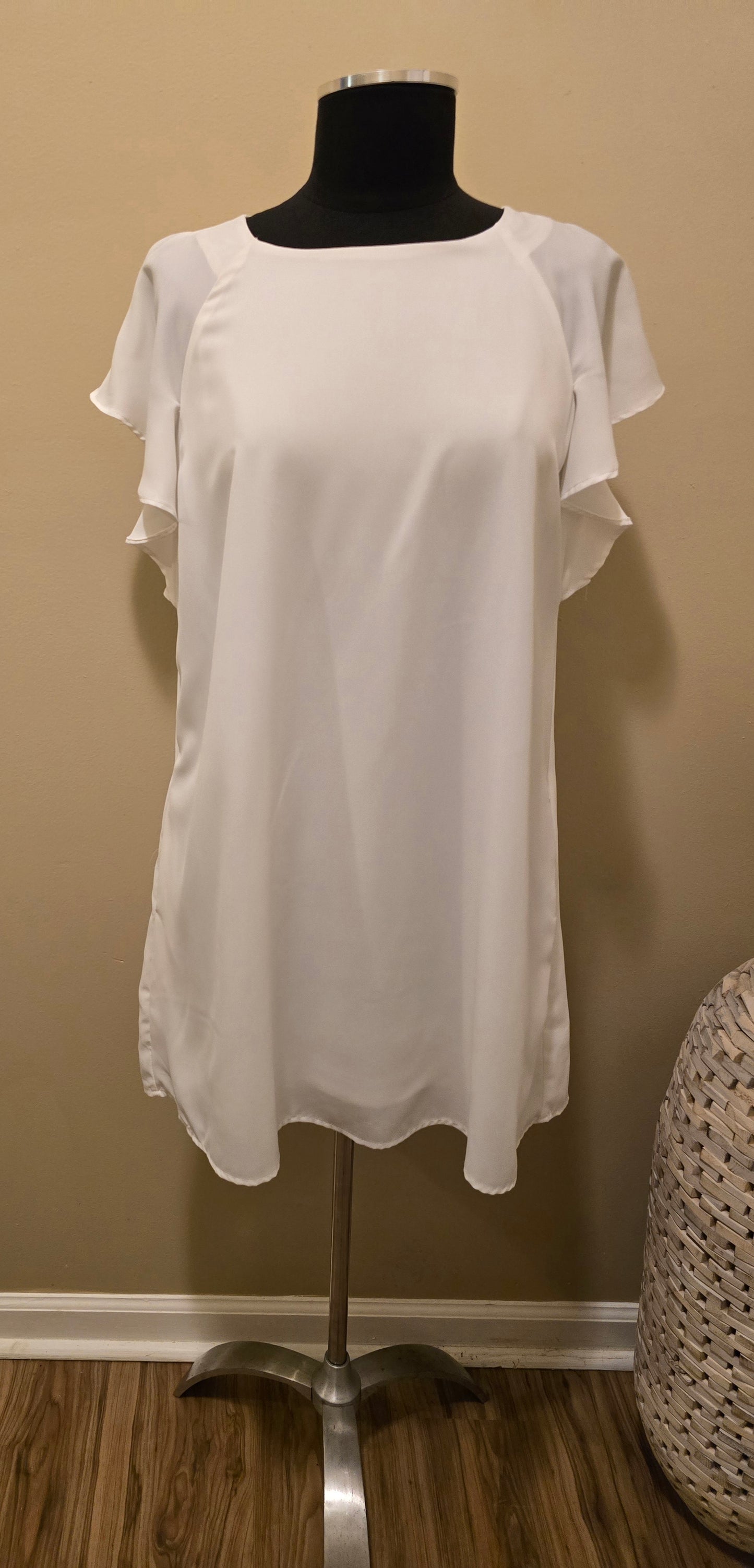 White Baby Doll Dress Sz M