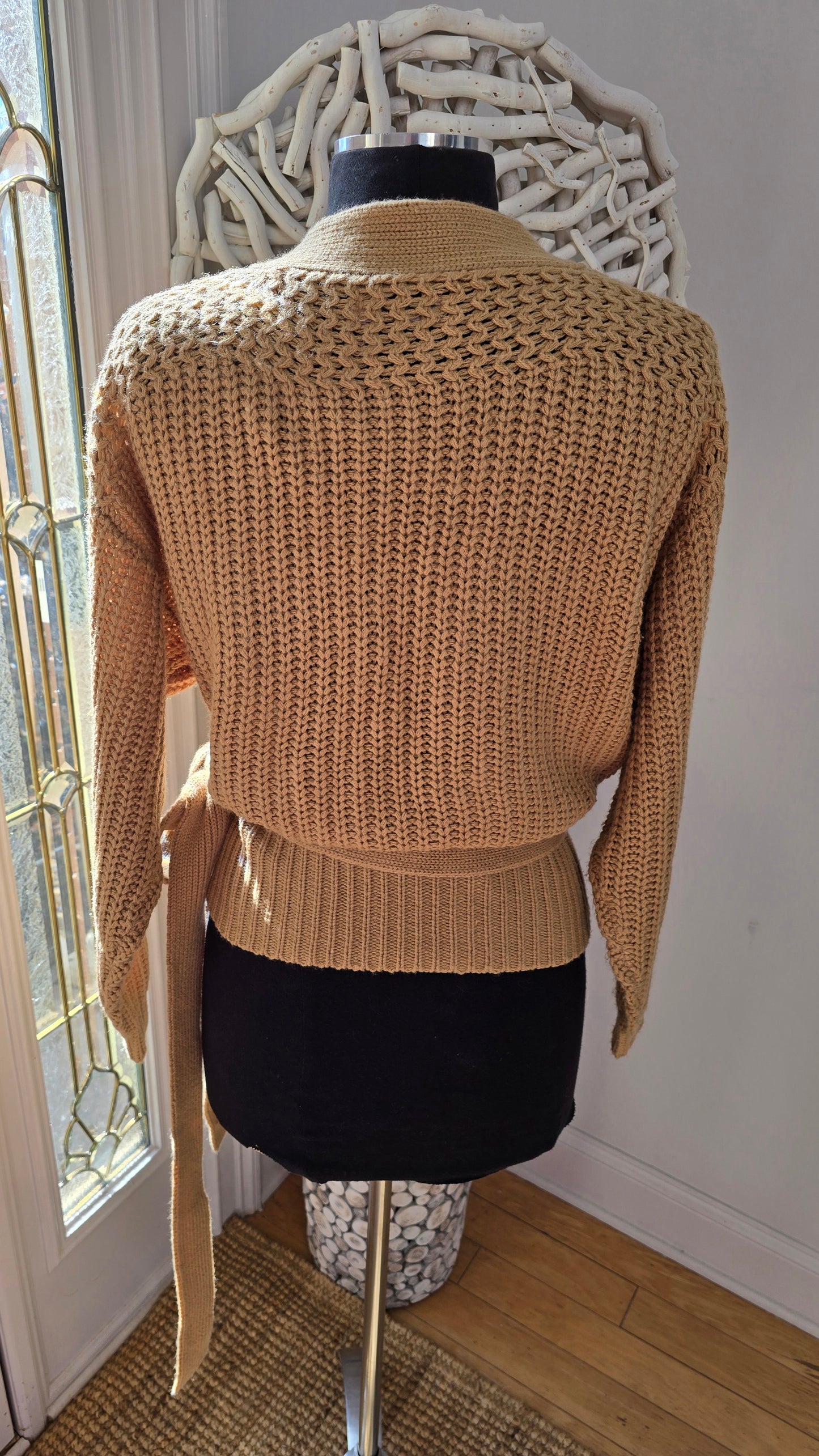 SkyLar Rose Wrap Sweater Sz S