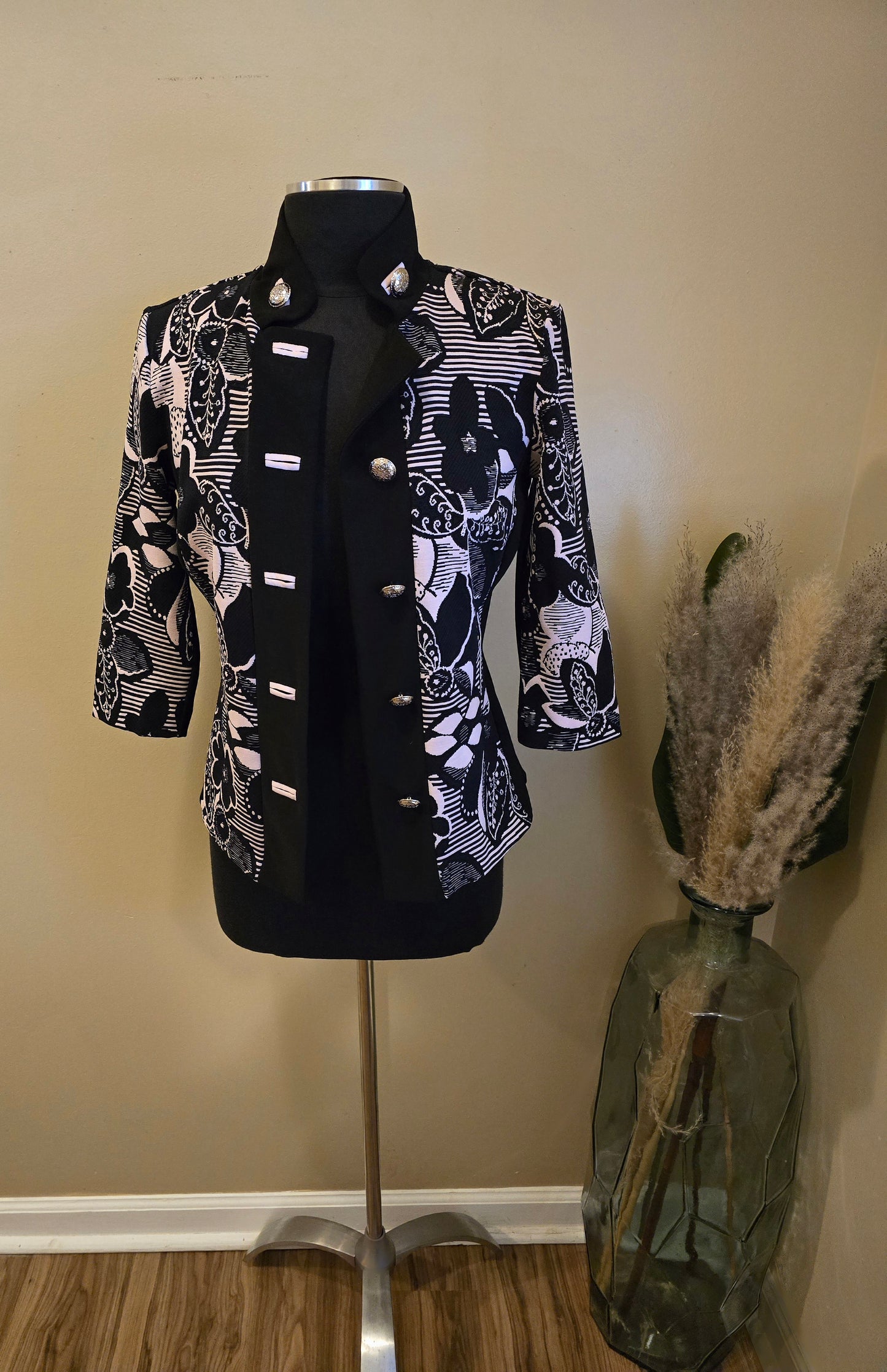 Joseph Ribkoff Abstract Floral Blazer Sz 6