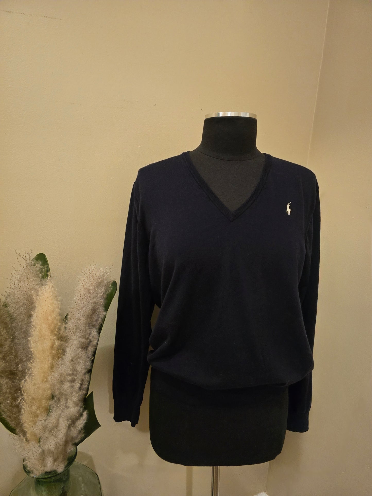 Polo Ralph Lauren V-Neck Knit Sweater Sz XL