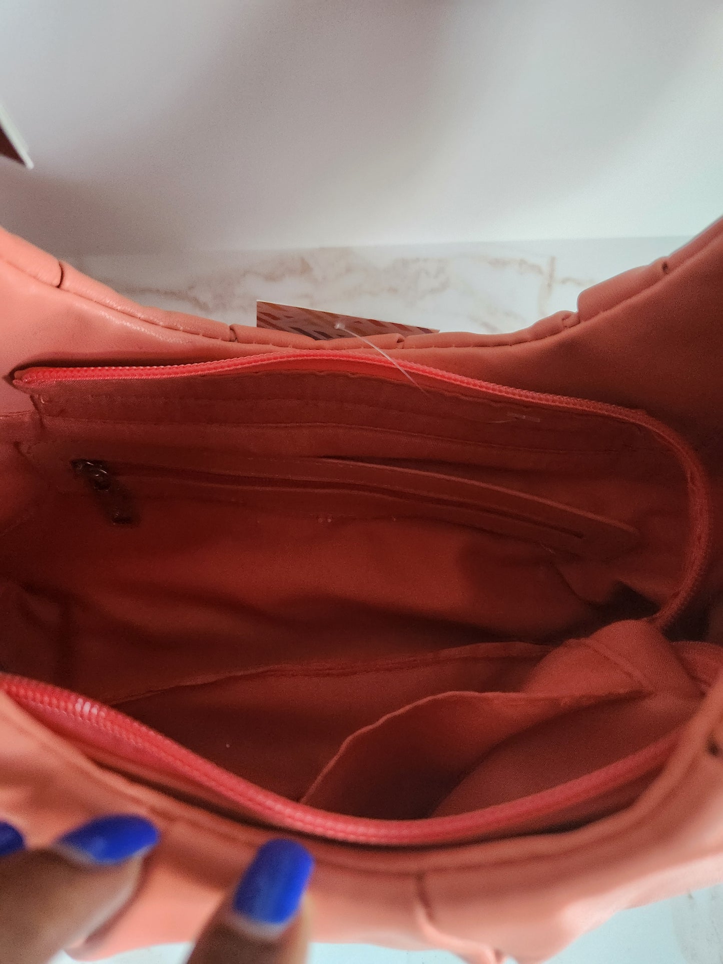 Badgley Mischka Vegan Leather Coral Bag