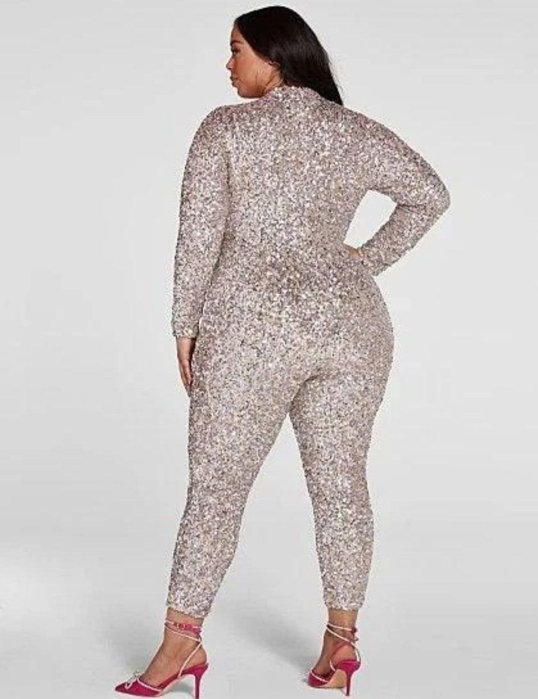 Fashion To Figure Sequin Catsuit Sz 3X
