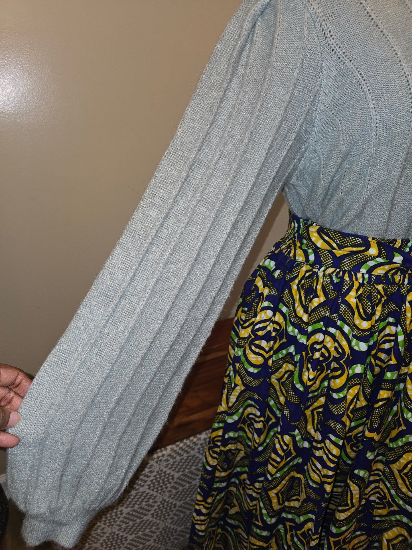 Ripples Balloon Sleve Sweater Sz L