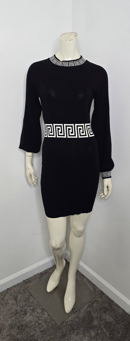 Fashion Nova Fitted Black Dress Sz XL (best fit M/L)