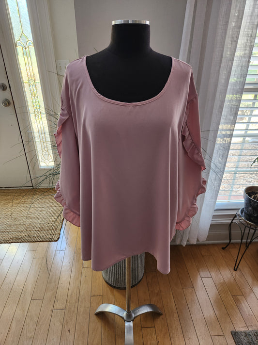 Shein Blush Blouse Sz 5X