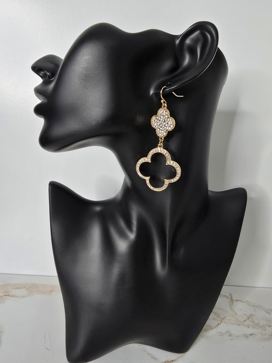 Four Leaf Clover Duo Earring